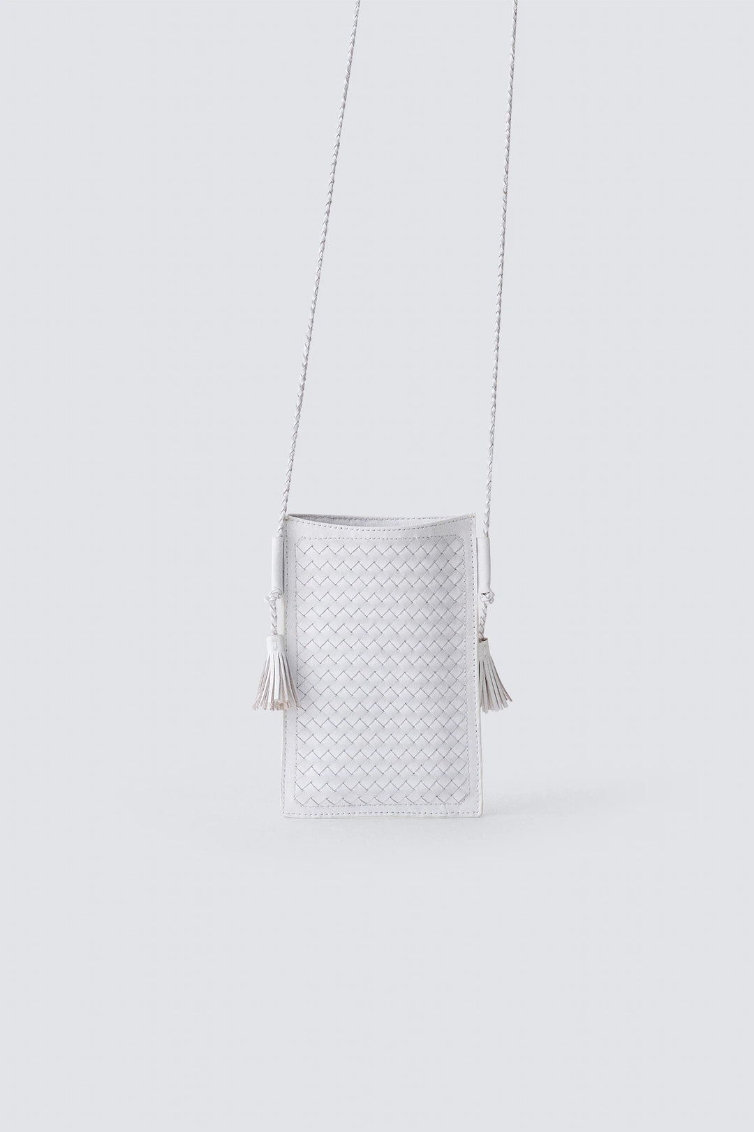 Dragon Diffusion - Pic Pocket White - Woven Leather Pochette