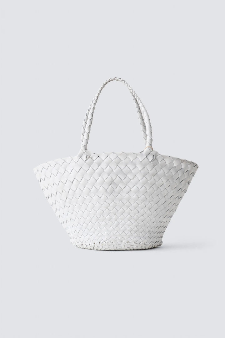 Dragon Diffusion - Egola White - Woven Leather Bag Handmade