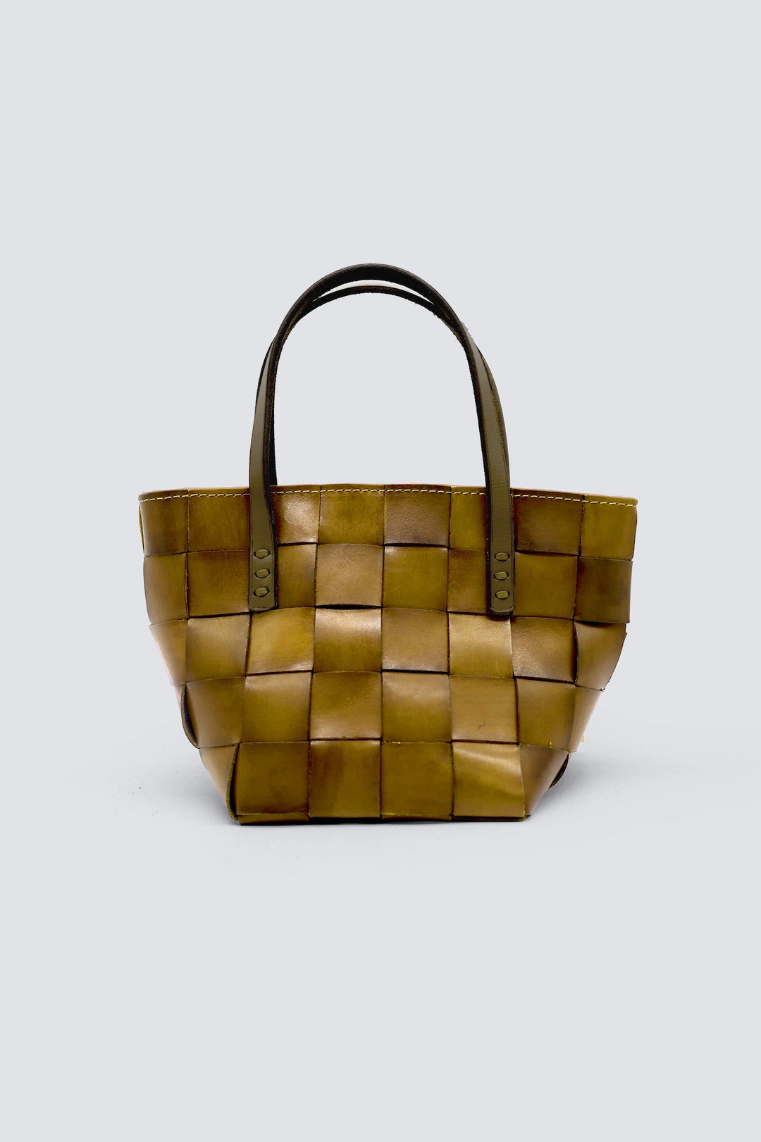 Dragon Diffusion - Woven Leather Bag - Japan Mini Leaf Green