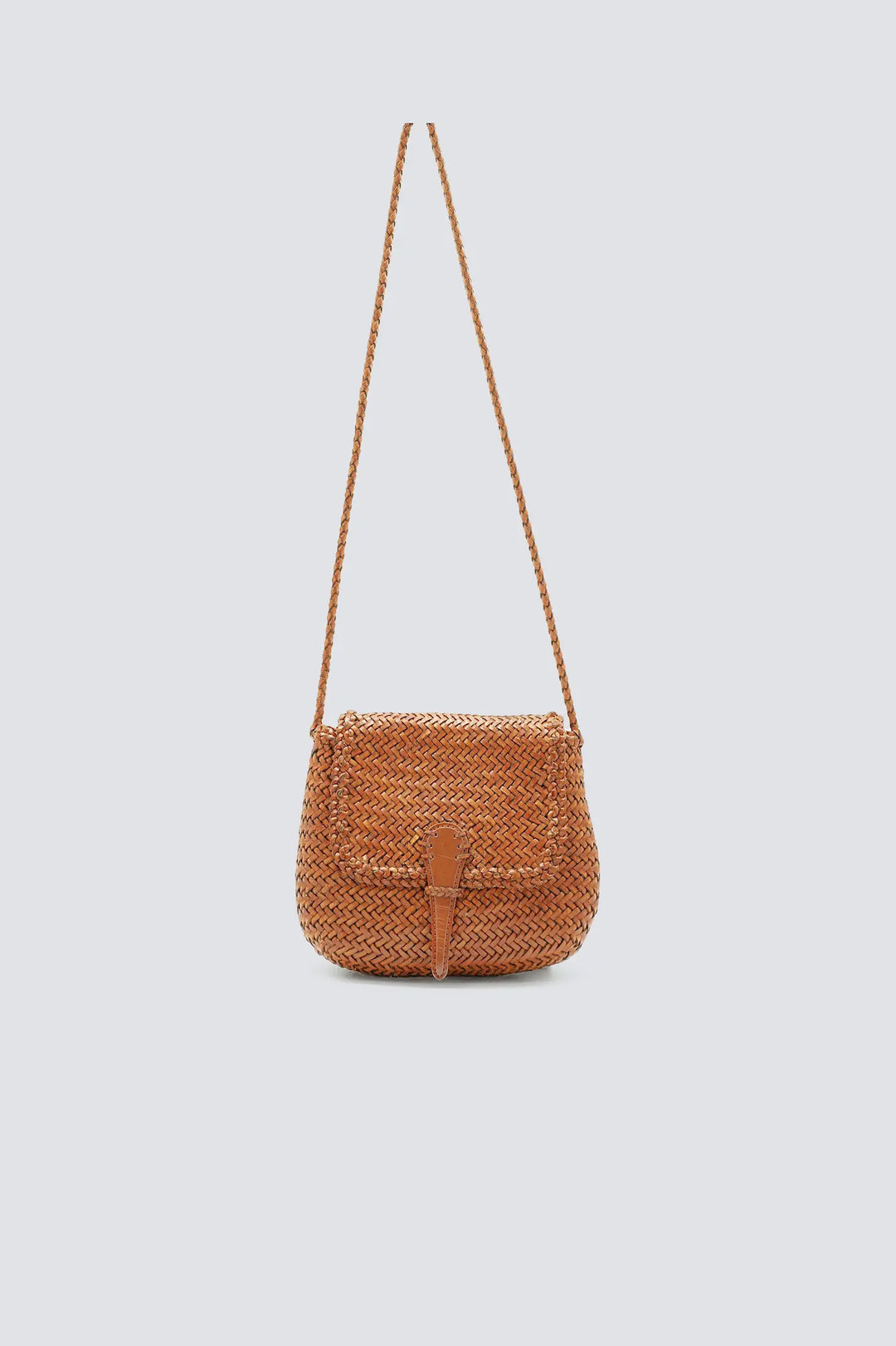 Dragon Diffusion - Mini City Bag Tan - Woven Leather Bag Handmade