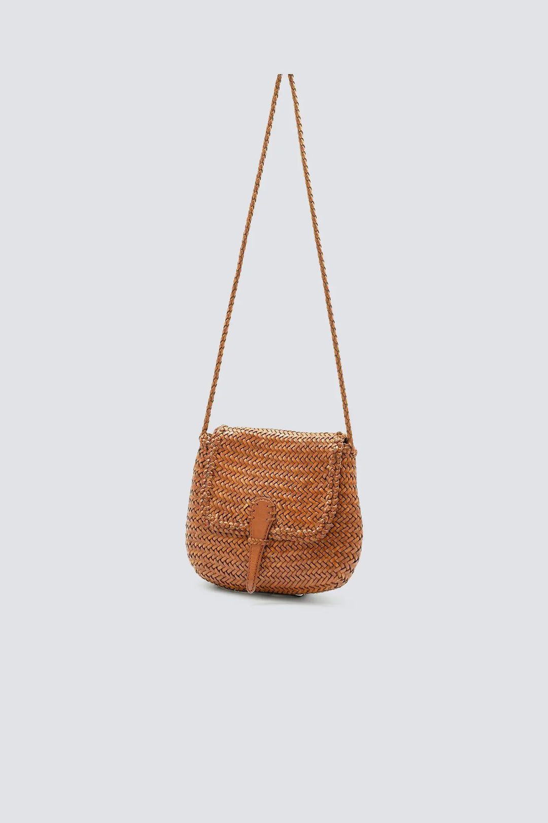 Dragon Diffusion - Mini City Bag Tan - Woven Leather Bag Handmade