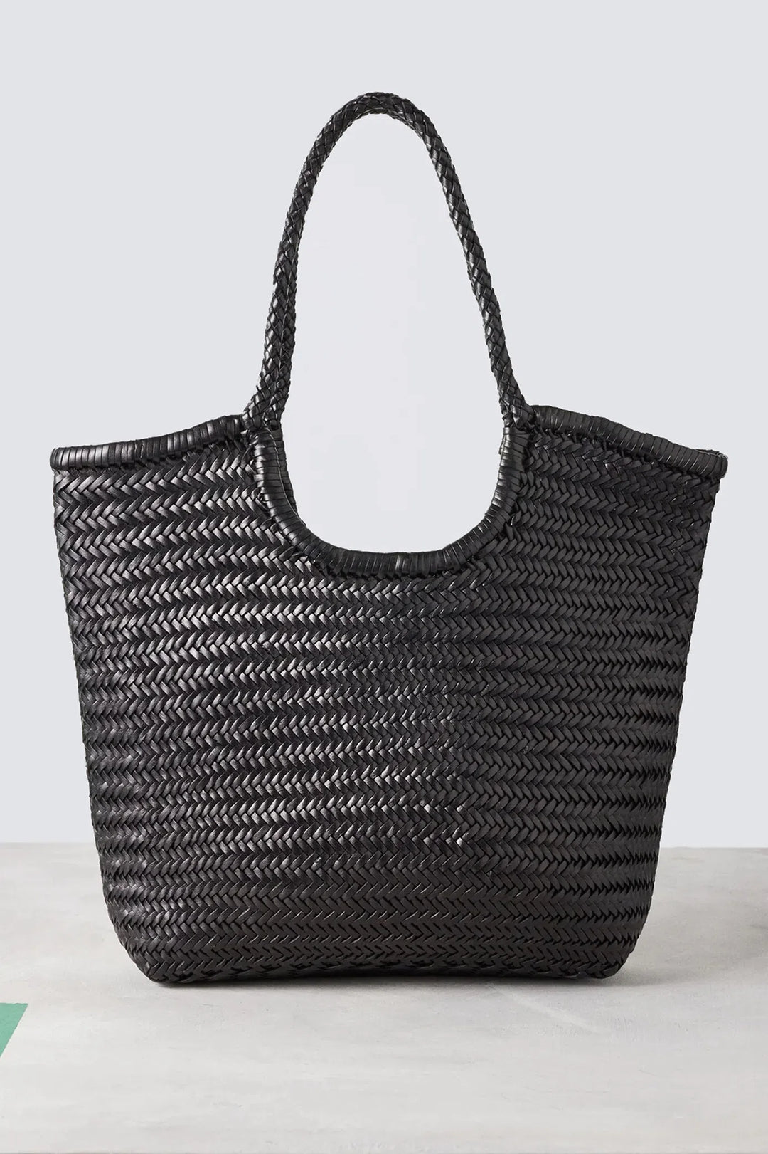 Dragon Diffusion - NS Diagonal Triple Jump Dark Brown - Woven Leather Bag Handmade