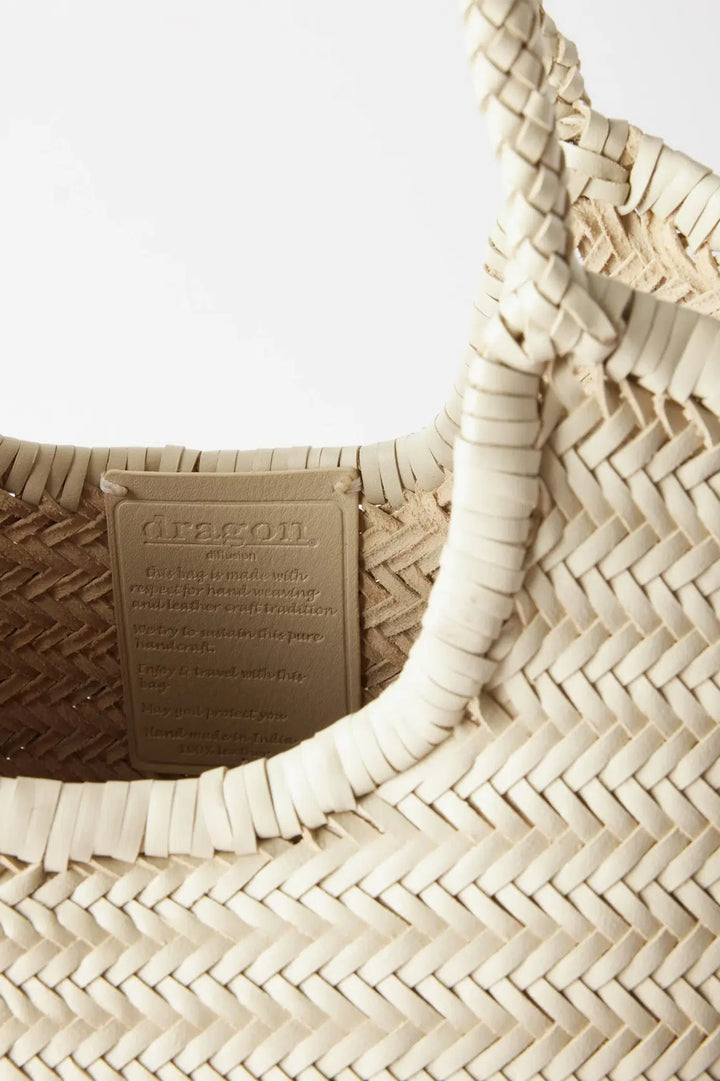 Dragon Diffusion - NS Diagonal Triple Jump Pearl - Woven Leather Bag Handmade