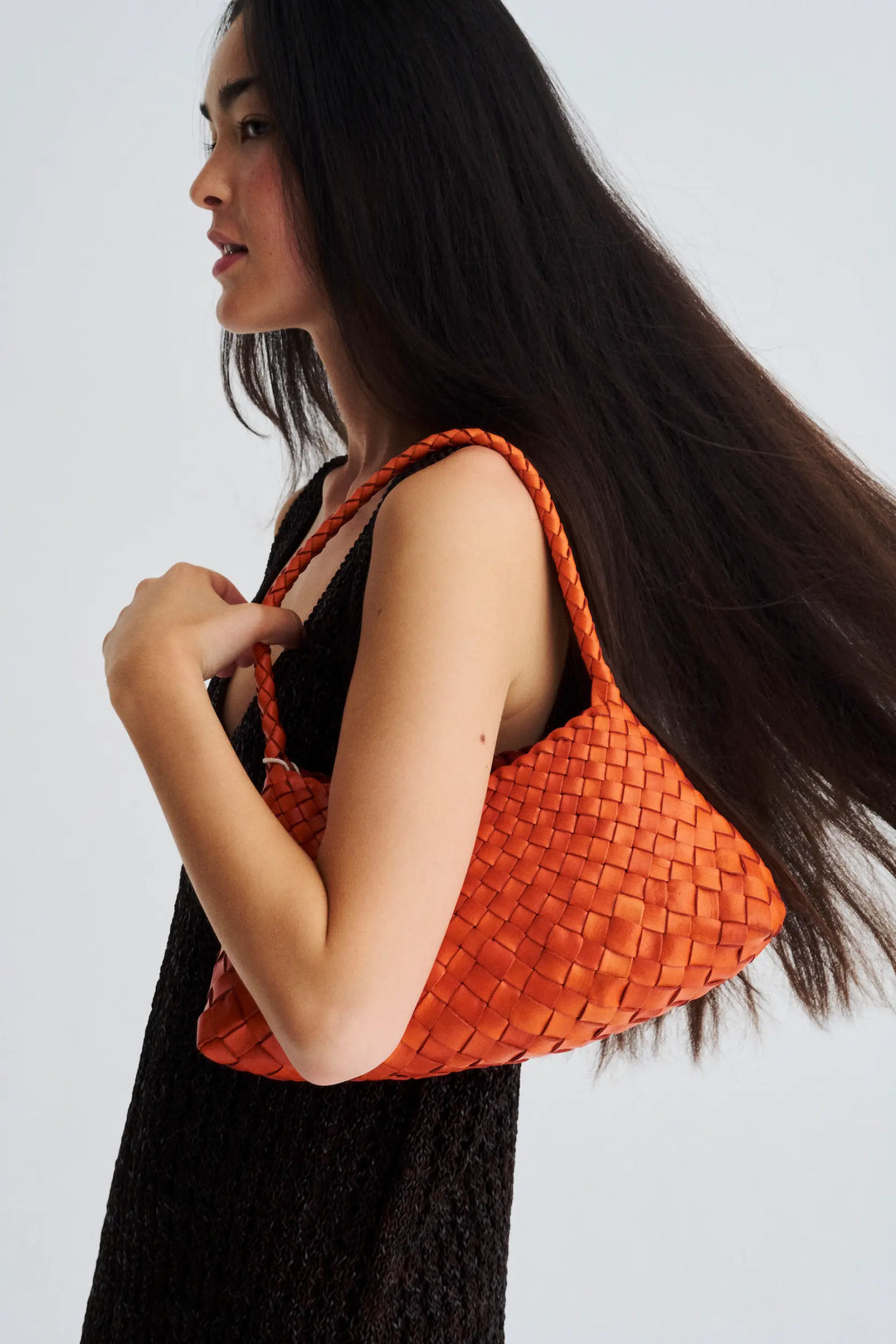 Dragon Diffusion - Woven Leather Bag Handmade - Rosanna Orange