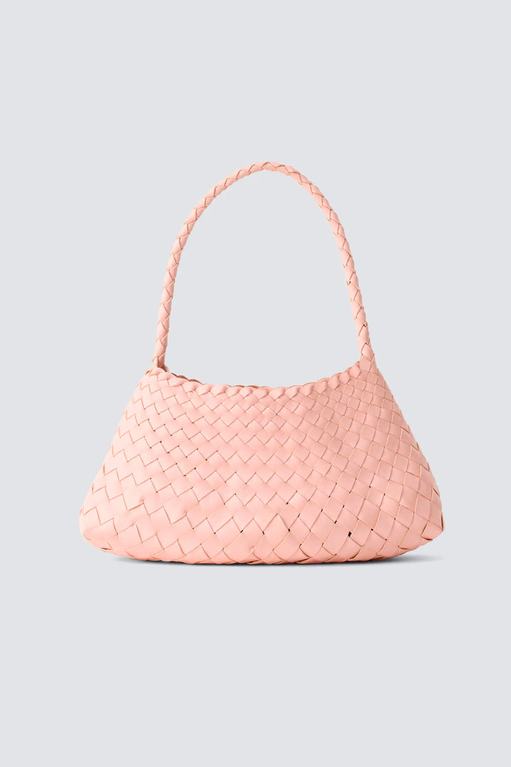 Dragon Diffusion - Woven Leather Bag Handmade - Rosanna Pastel Pink