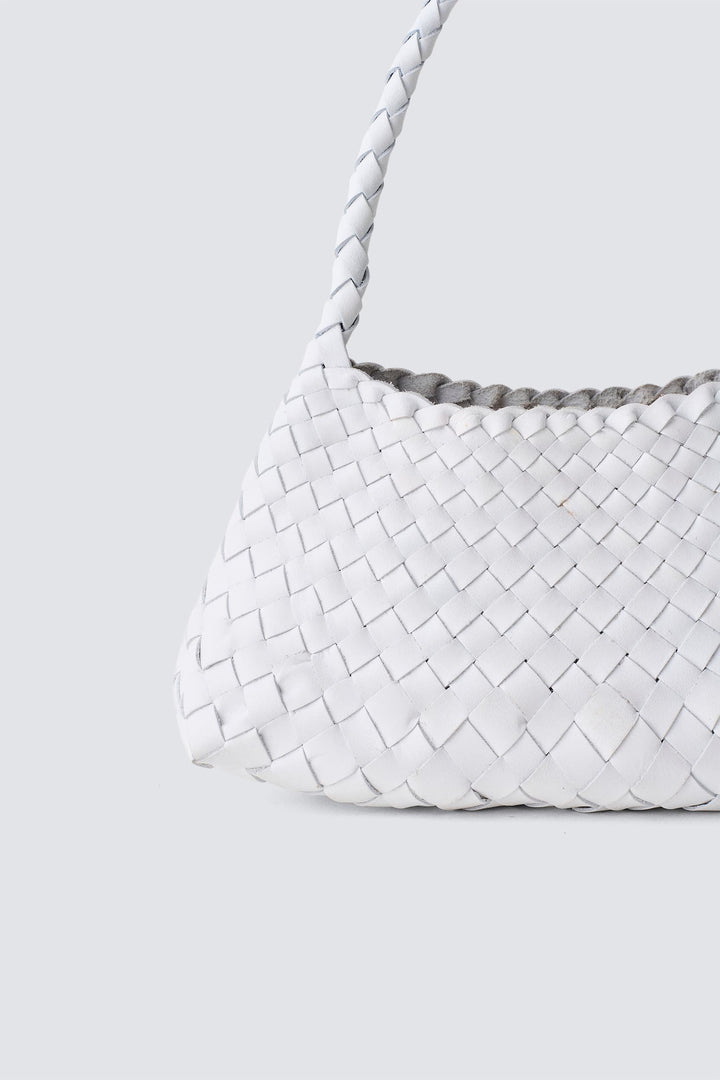 Dragon Diffusion - Woven Leather Bag Handmade - Rosanna White