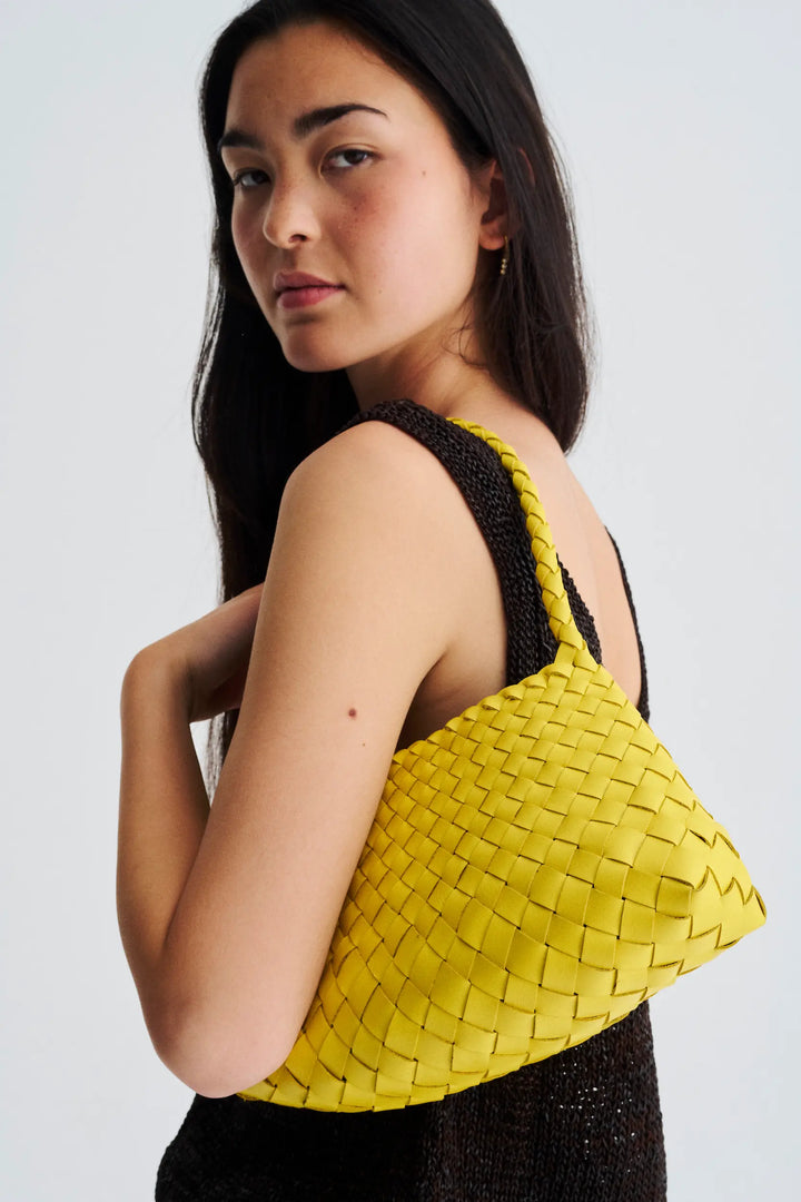 Dragon Diffusion - Woven Leather Bag Handmade - Rosanna Yellow