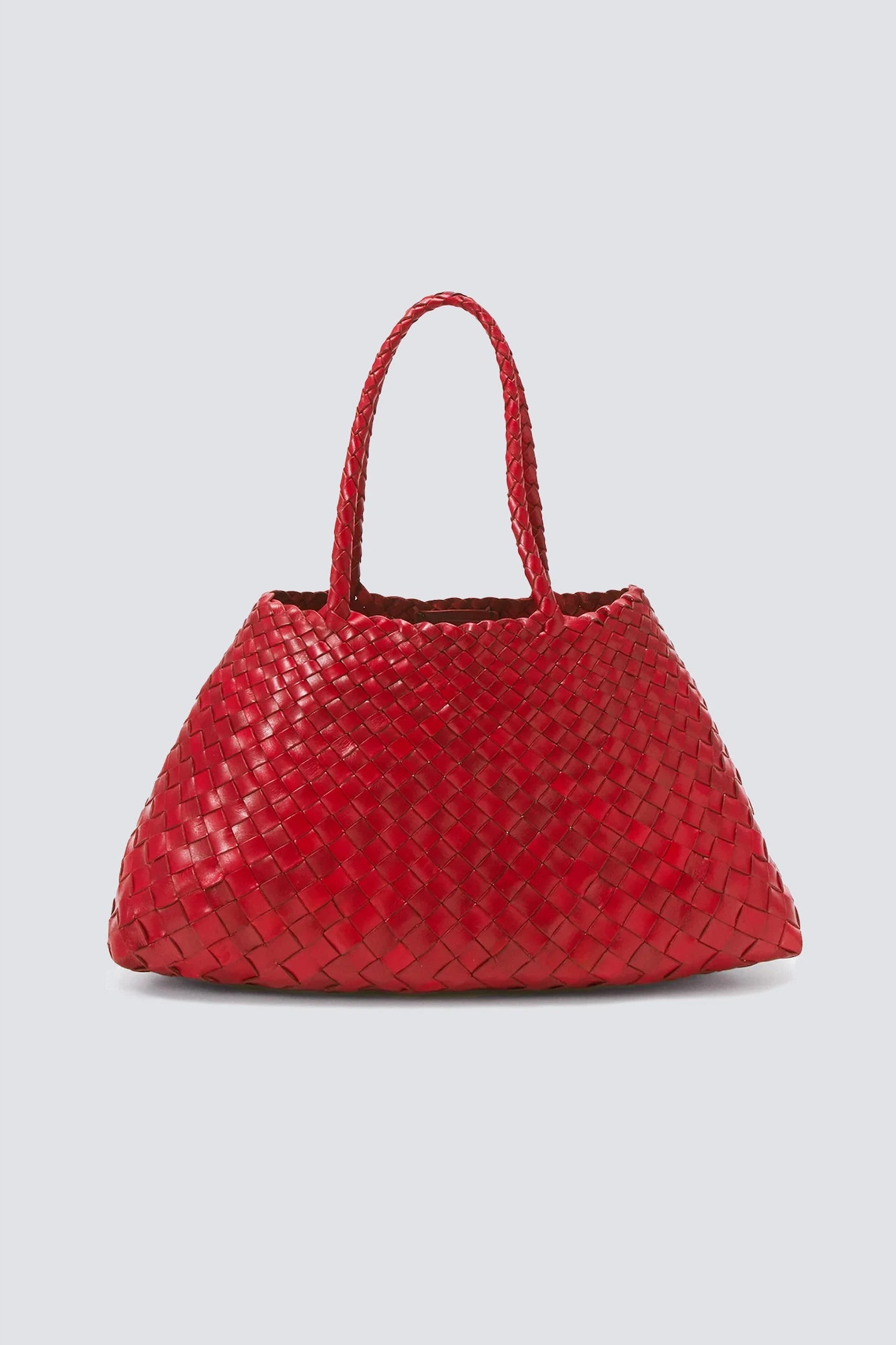 Dragon Diffusion - Santa Croce Big Red Woven Leather Bag Dragon Diffusion - Santa Croce Big Red Woven Leather Bag