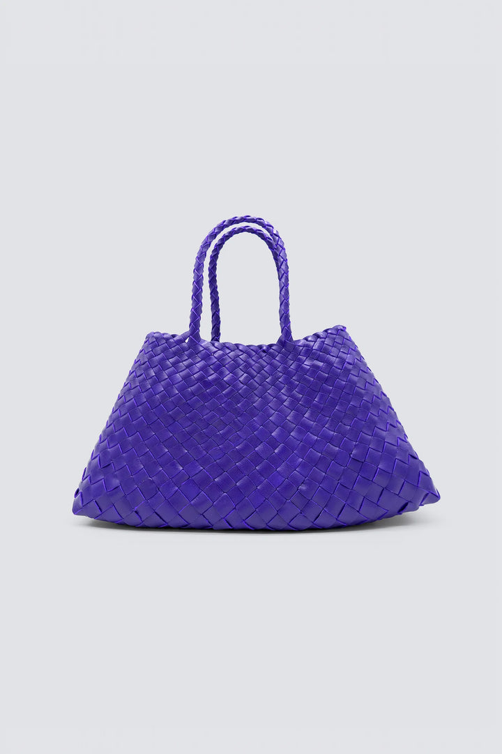 Dragon Diffusion - Woven Leather Bag - Santa Croce Small Deep Purple