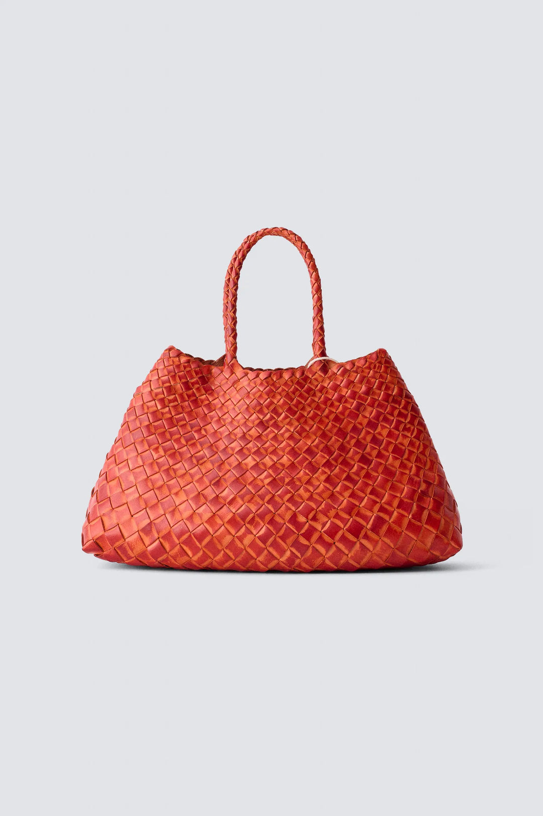 Dragon Diffusion - Santa Croce Small Orange - Woven Leather Bag Handmade
