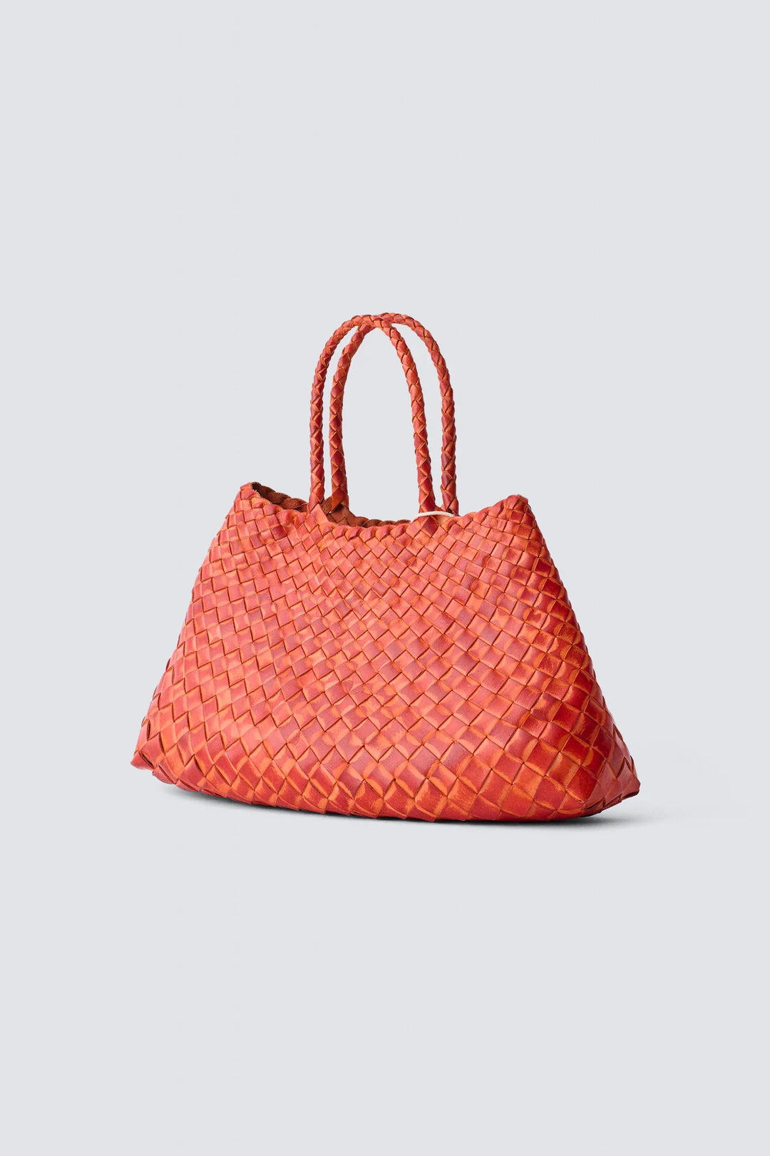 Dragon Diffusion - Santa Croce Small Orange - Woven Leather Bag Handmade