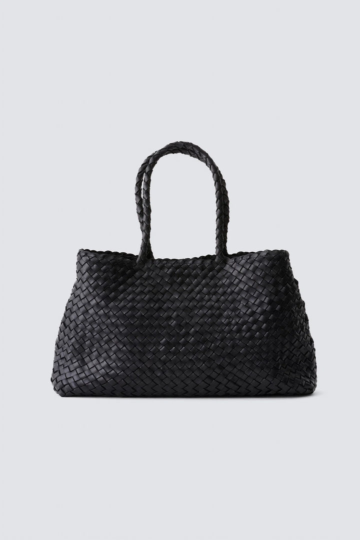 Dragon Diffusion - Vintage Mesh Tote Black - Leather Woven Bag Handmade