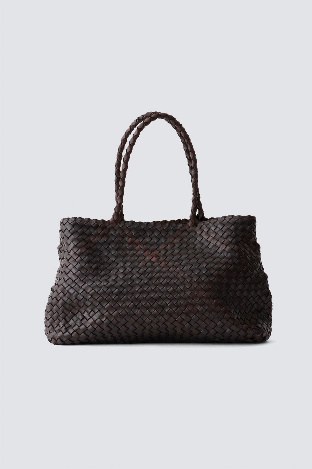 Dragon Diffusion - Vintage Mesh Tote Dark Brown - Leather Woven Bag Handmade