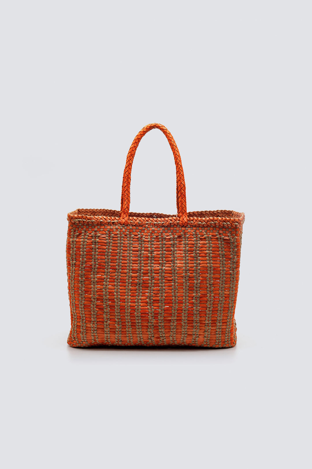 Dragon Diffusion woven leather bag handmade - Bali Big Orange Cashmere