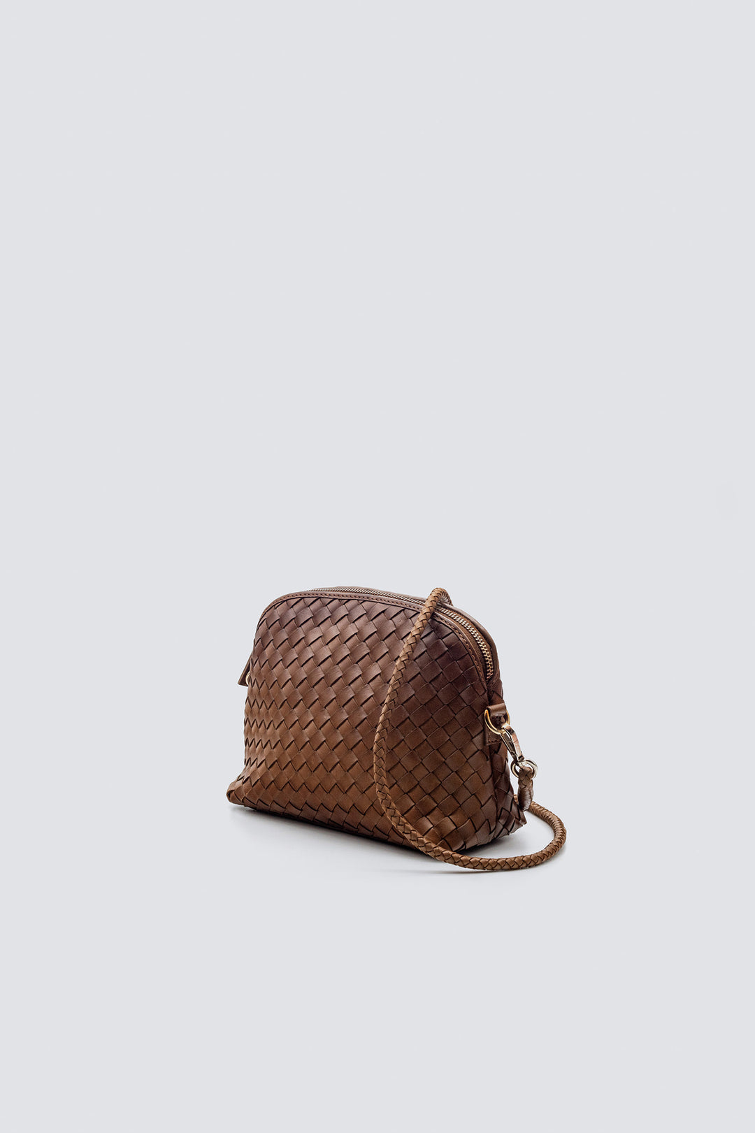 Dragon Diffusion woven leather bag handmade - Fellini Pochette Tan