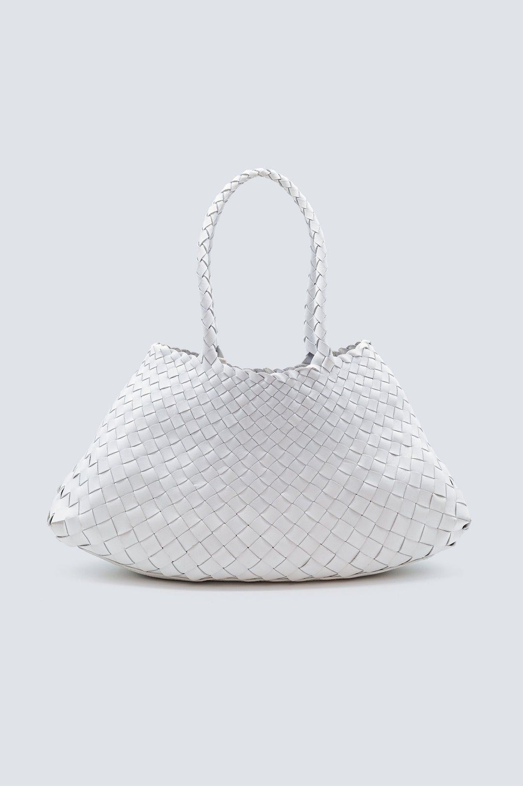 Dragon Diffusion woven leather bag handmade - Santa Croce Big White