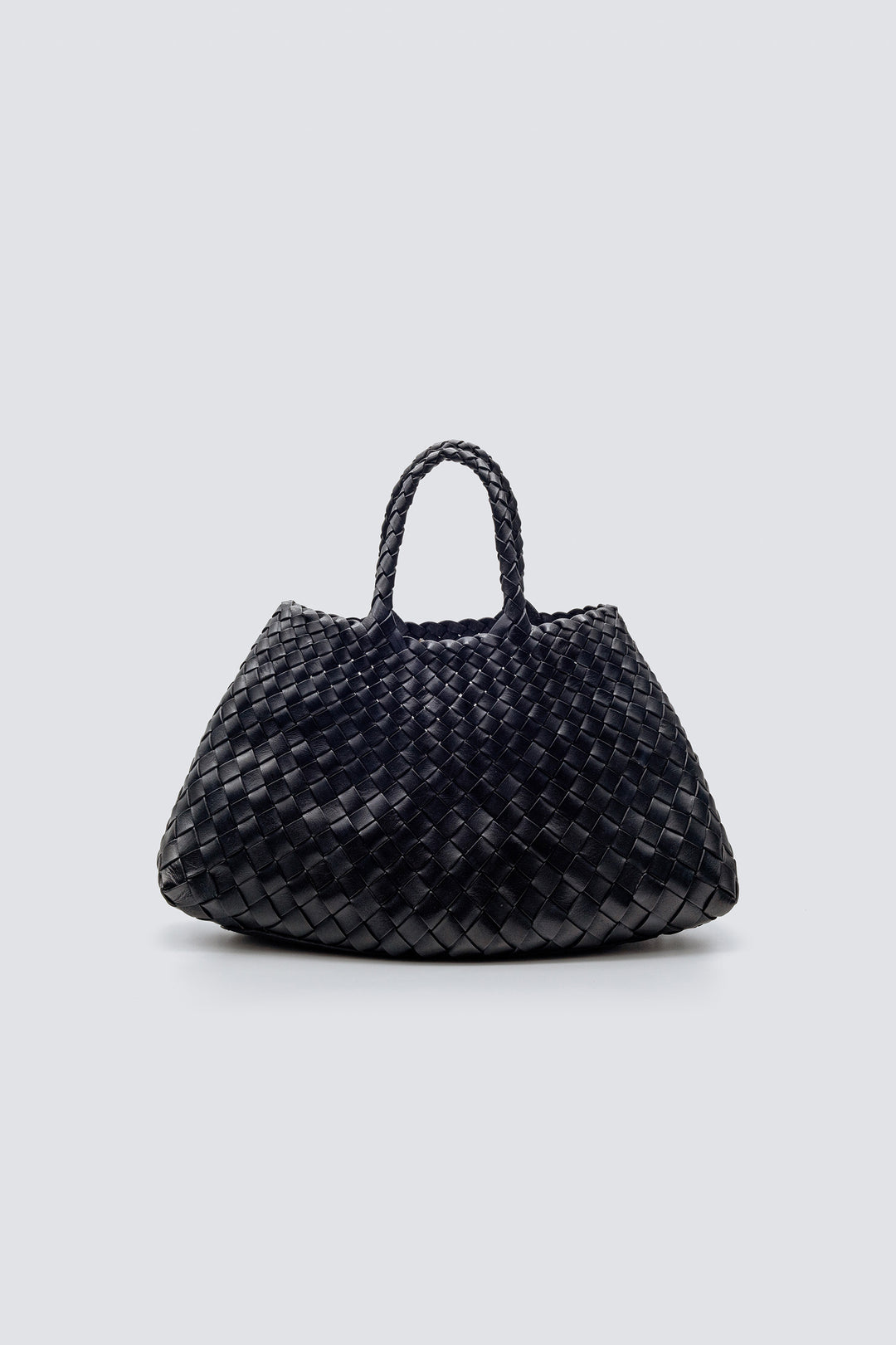 Dragon Diffusion - Santa Croce Small Black - Woven Leather Bag Handmade