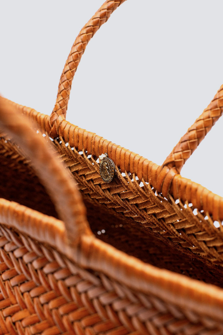 Dragon Diffusion - Triple Jump Big Tan - Woven Leather Bag Handmade