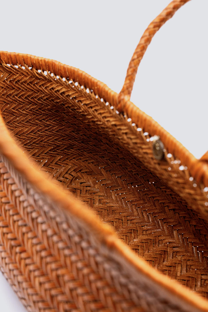 Dragon Diffusion - Triple Jump Big Tan - Woven Leather Bag Handmade