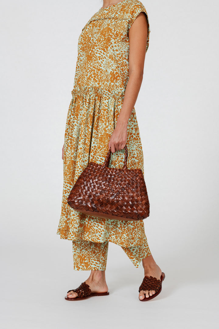 Dragon Diffusion woven leather bag handmade - Santa Croce Small Tan