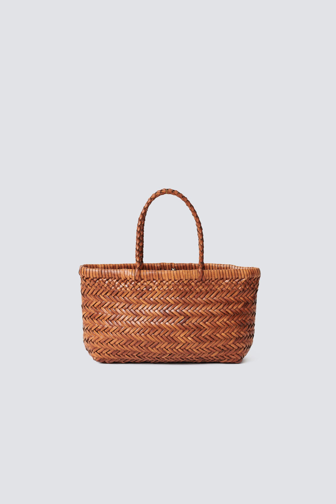 Dragon Diffusion woven leather bag handmade - Mini Flat Gora Tan