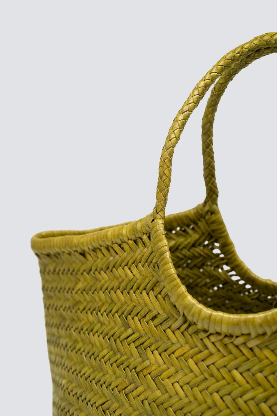 Dragon Diffusion woven leather bag handmade - Nantucket Big Bamboo Green