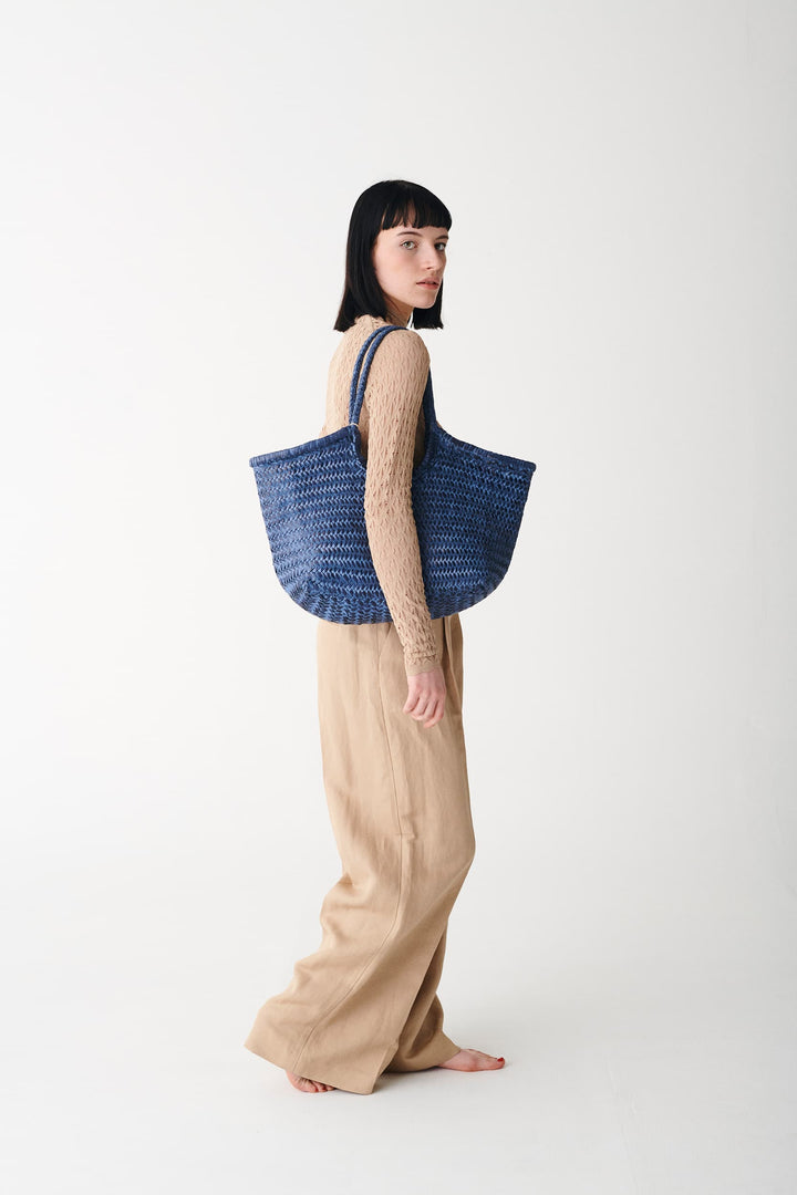 Dragon Diffusion woven leather bag handmade - Nantucket Big Marine Brush