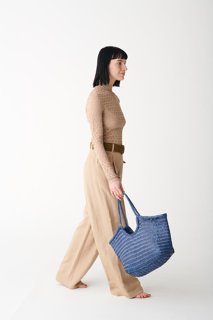 Dragon Diffusion woven leather bag handmade - Nantucket Big Marine Brush