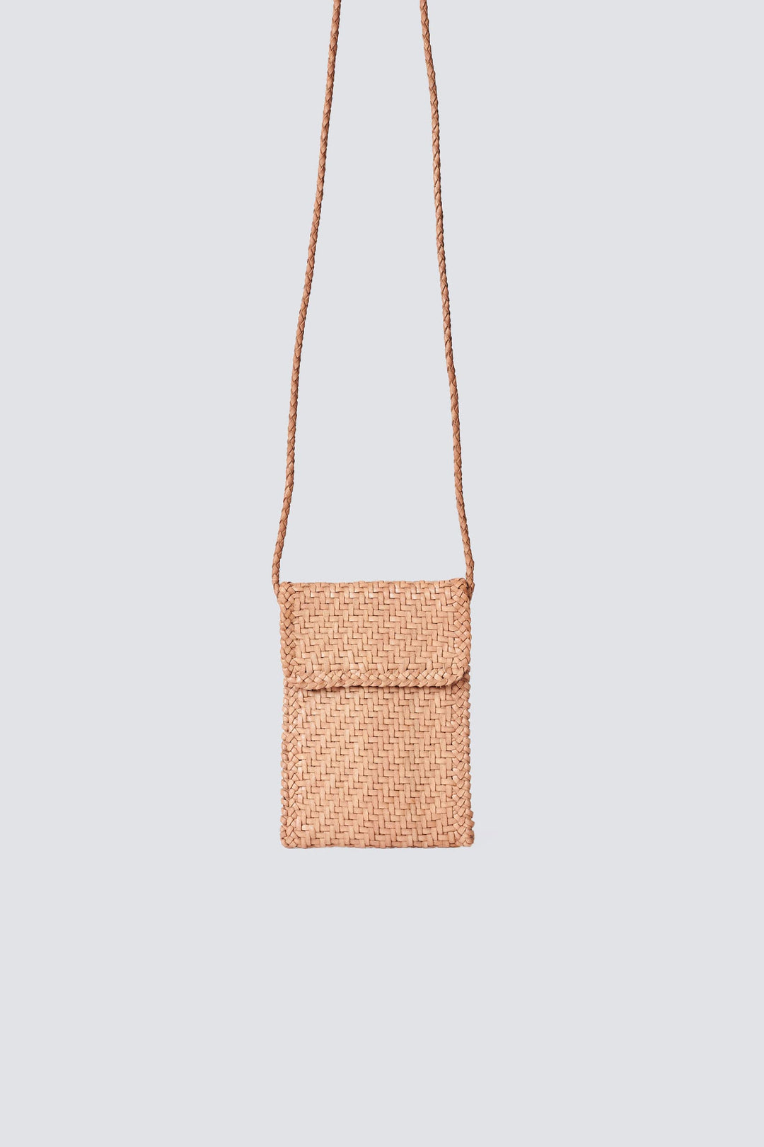 Dragon Diffusion woven leather bag handmade - Phone Crossbody Natural