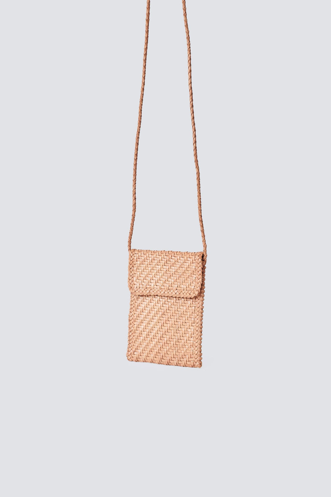 Dragon Diffusion woven leather bag handmade - Phone Crossbody Natural