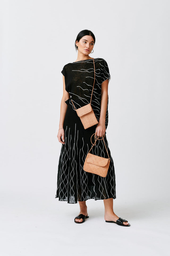 Dragon Diffusion woven leather bag handmade - Phone Crossbody Natural