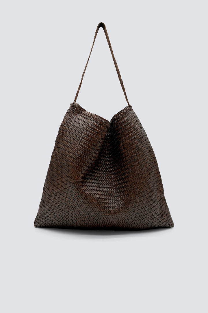 Dragon Diffusion - Woven Leather Bag - Ars Tote Dark Brown