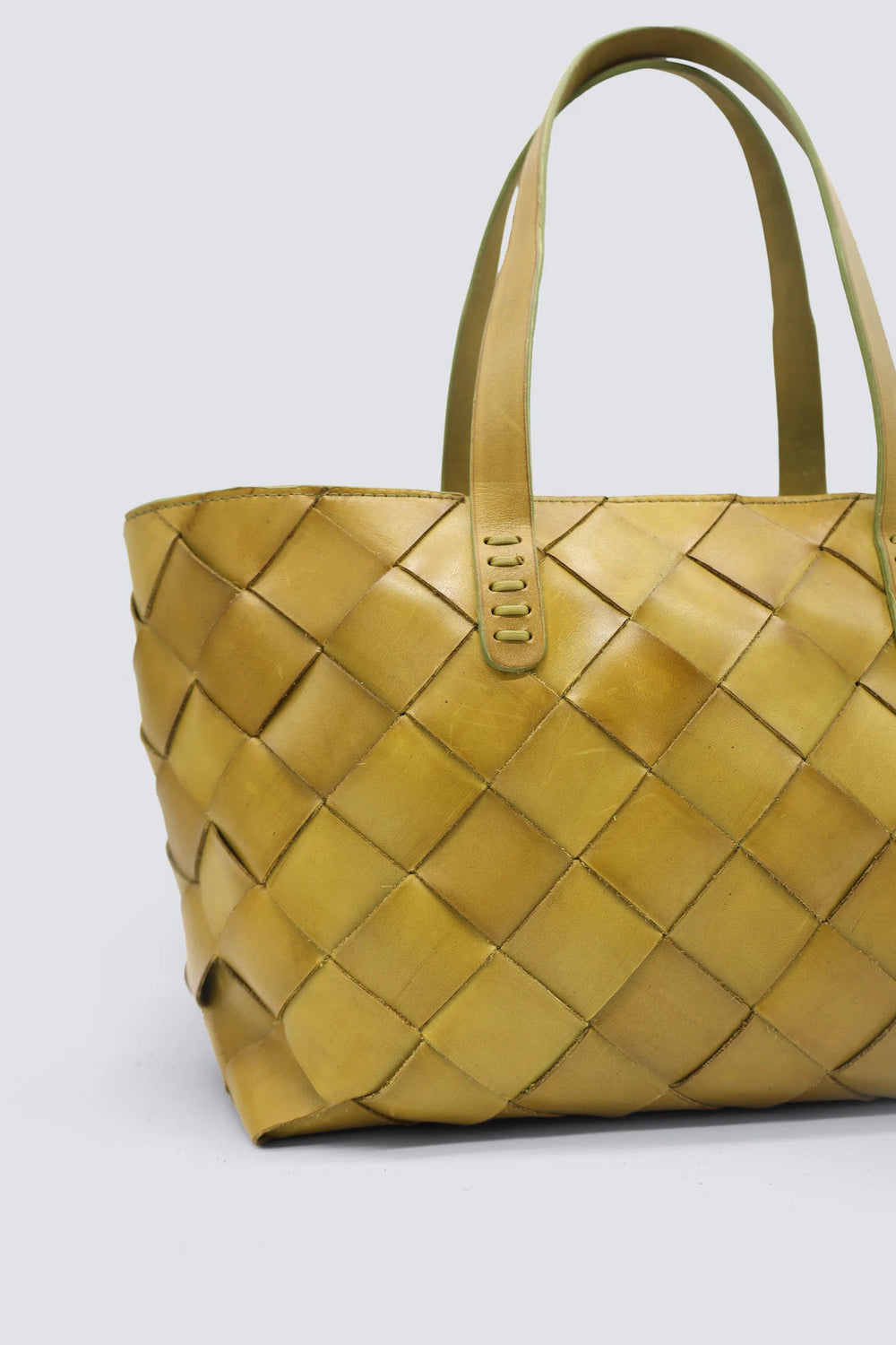 Dragon Diffusion - Woven Leather Bag - Crossover Bamboo Green