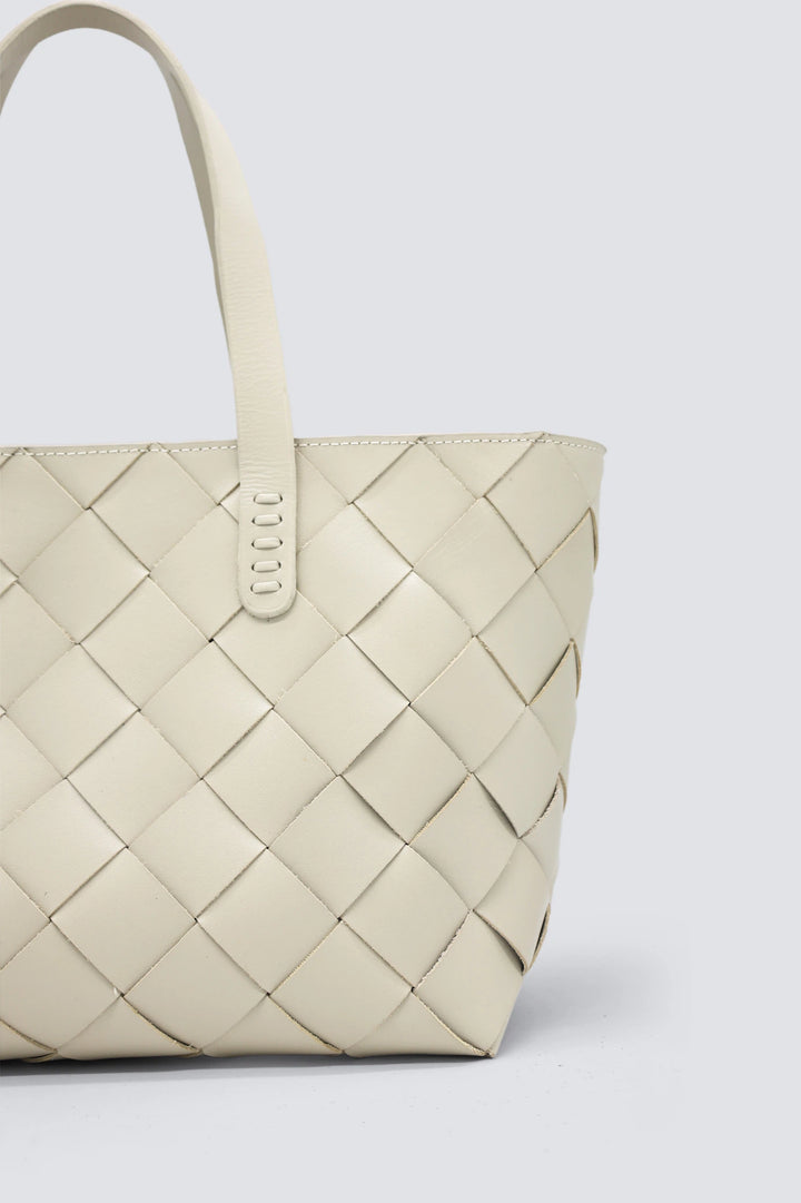 Dragon Diffusion - Woven Leather Bag - Crossover Pearl