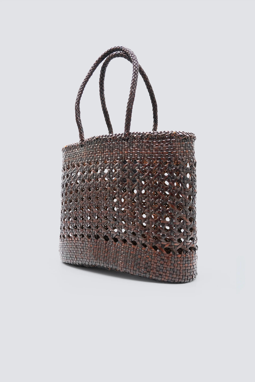 Dragon Diffusion - Woven Leather Bag  Eclipse Dark Brown