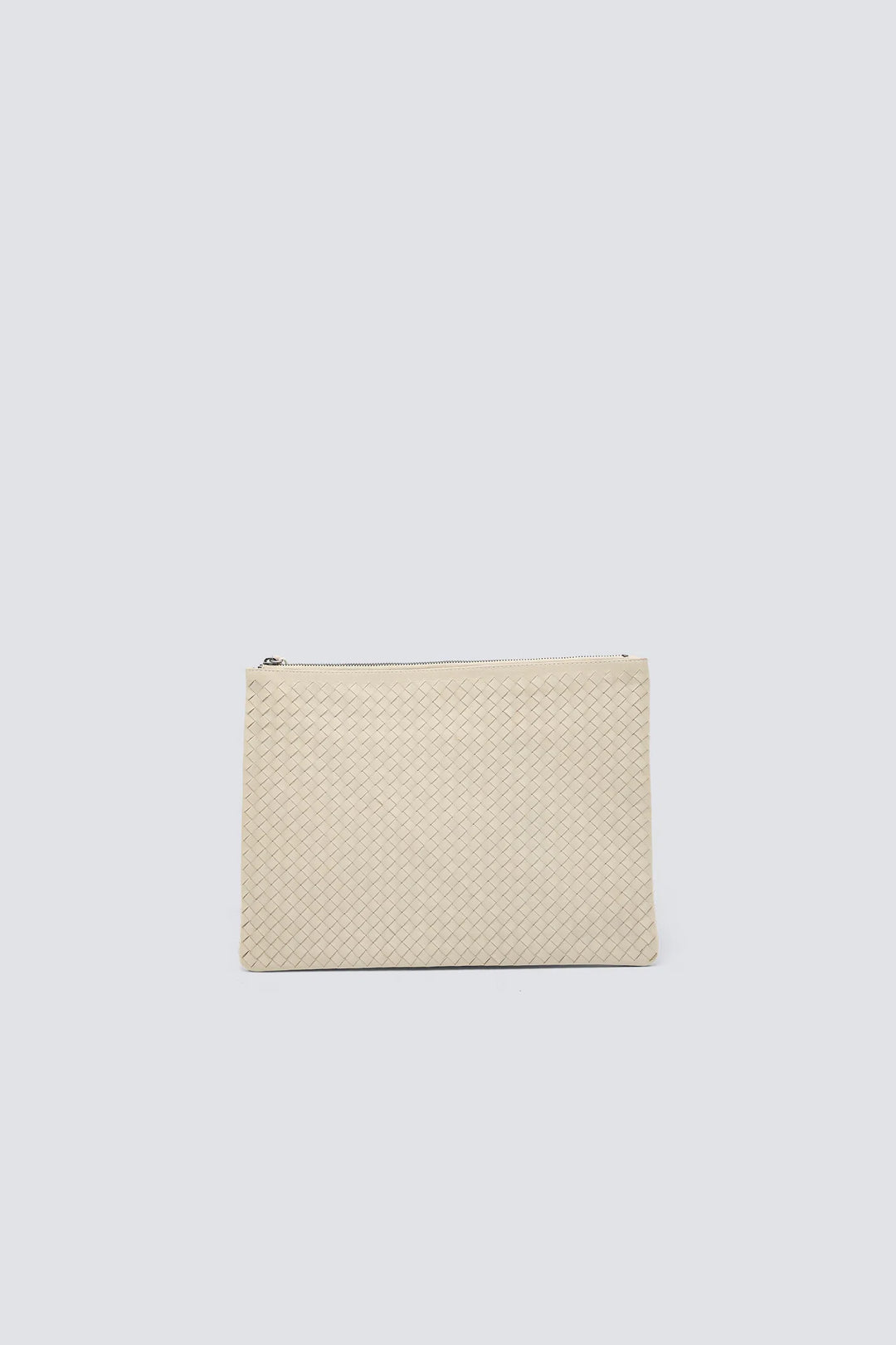 Dragon Diffusion - Woven Leather Bag - A4 Pochette Pearl
