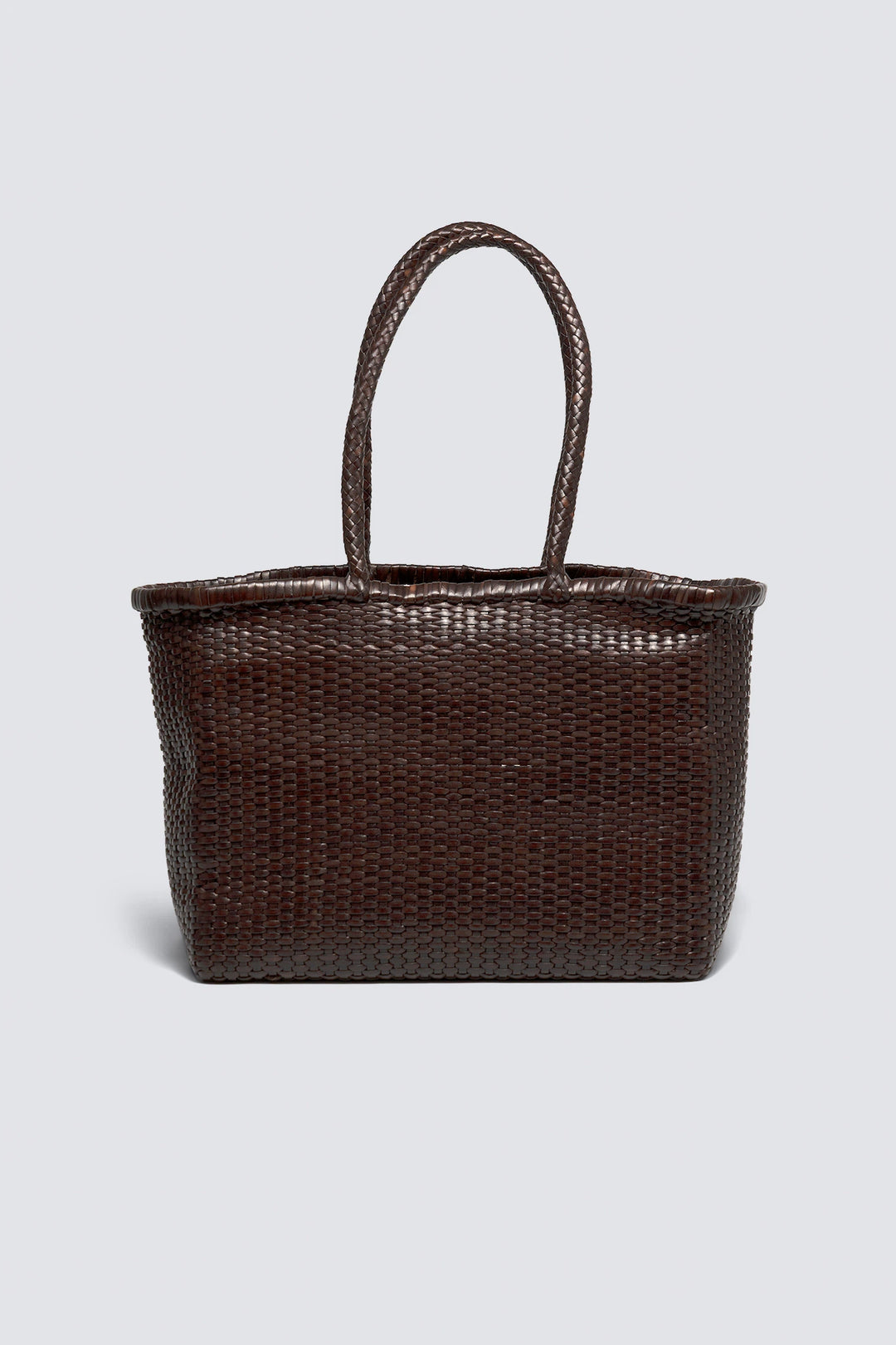 Dragon Diffusion - B Weave Big Dark Brown - Woven Leather Bag Handmade