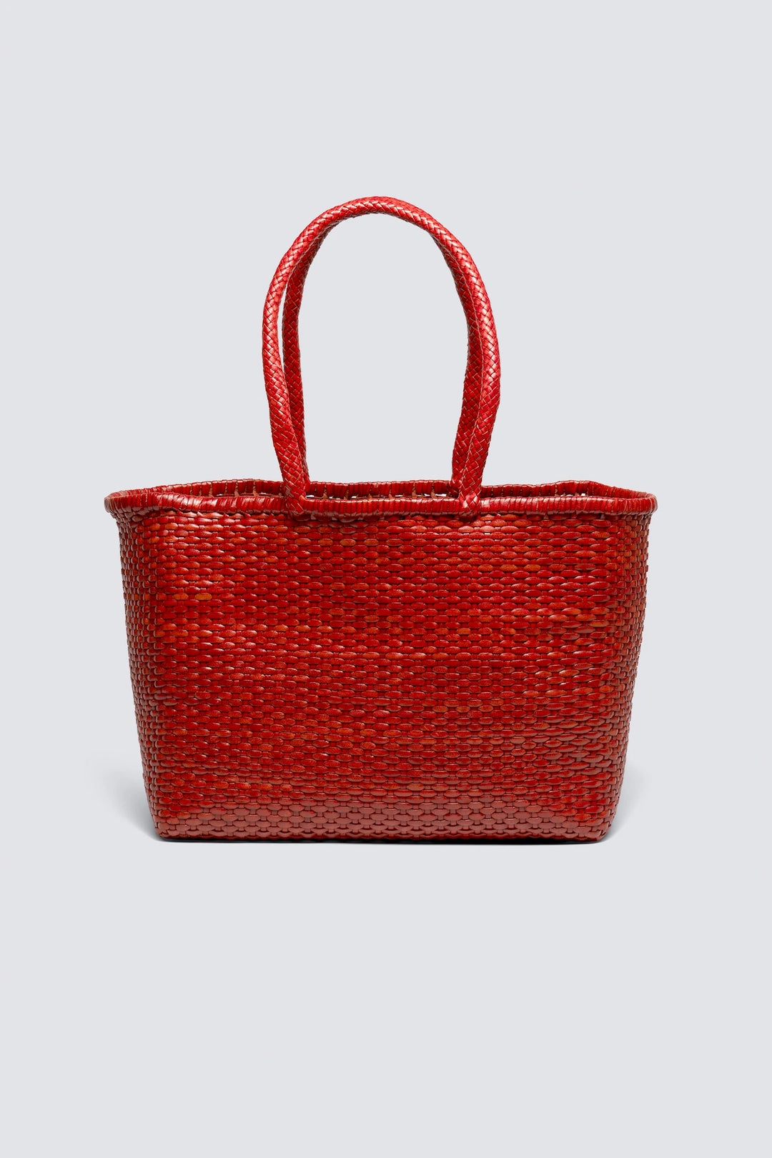Dragon Diffusion - B Weave Big Poppy Red - Woven Leather Bag Handmade