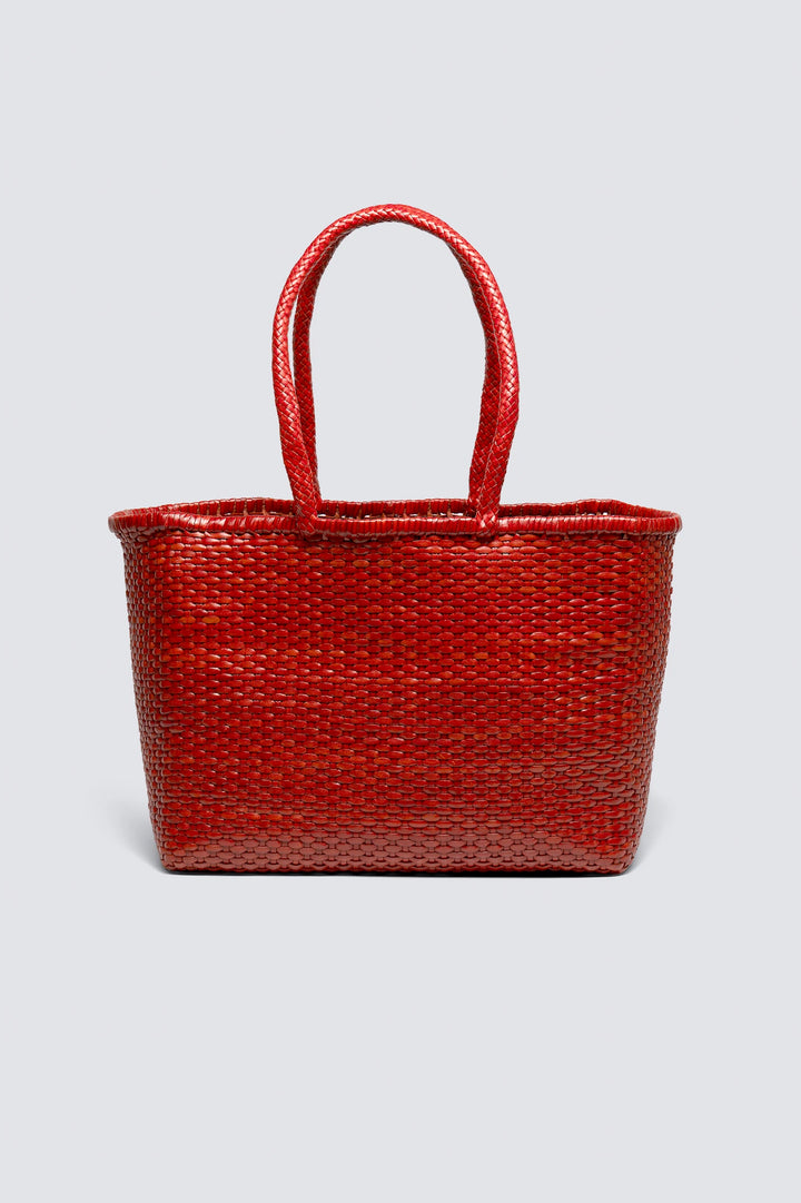 Dragon Diffusion - B Weave Big Poppy Red - Woven Leather Bag Handmade