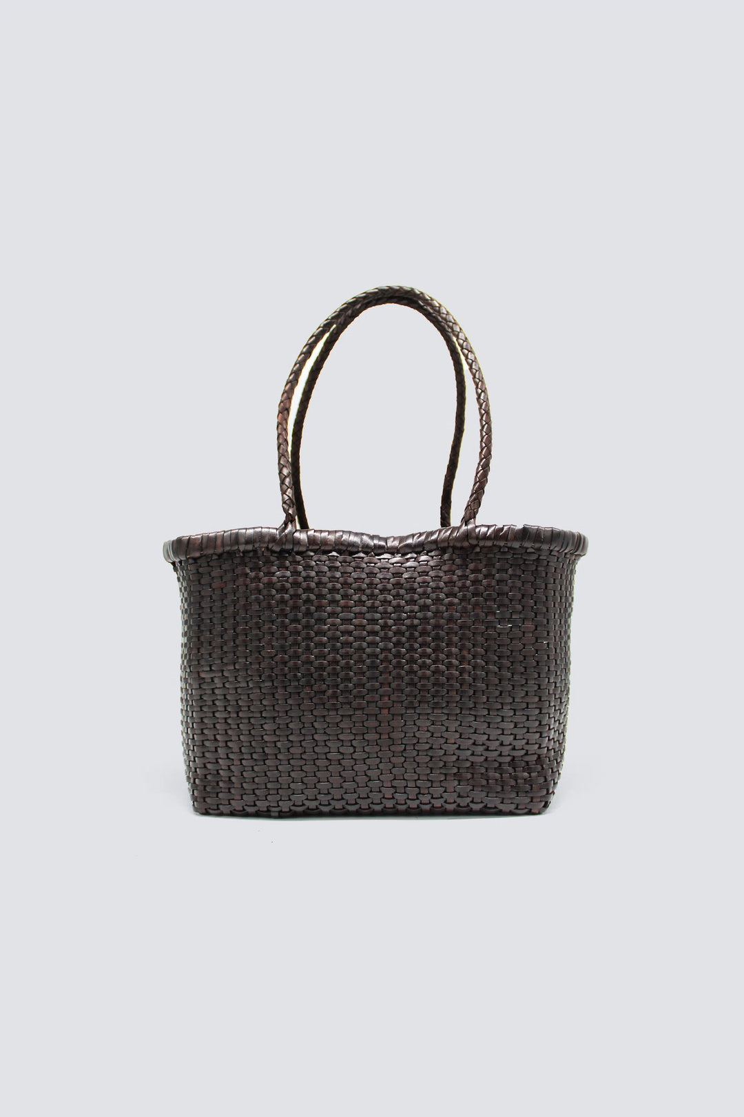 Dragon Diffusion - B Weave Small Dark Brown - Woven Leather Bag Handmade