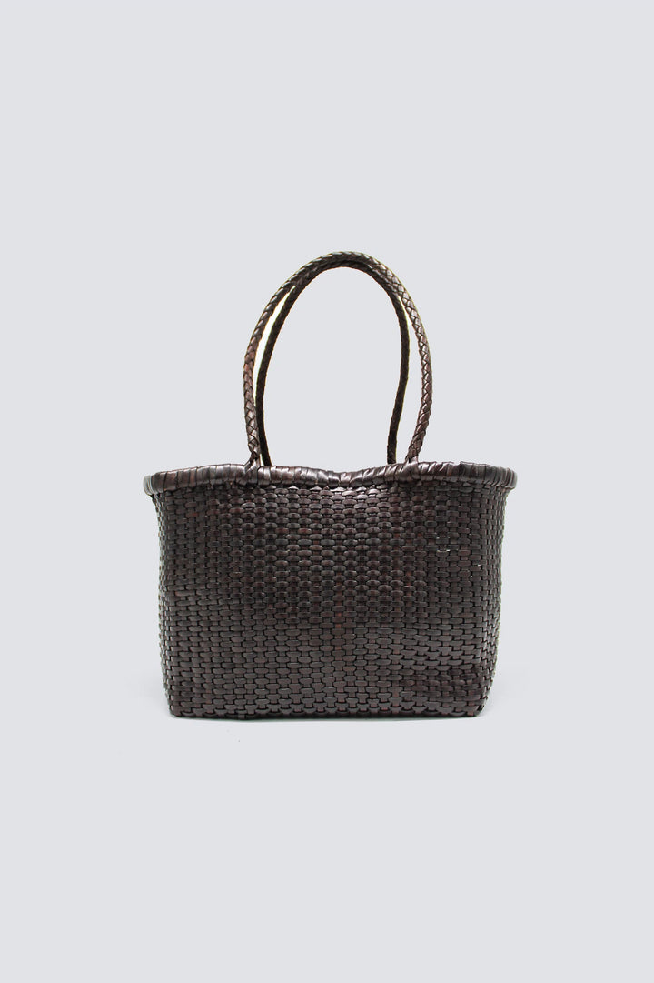Dragon Diffusion - B Weave Small Dark Brown - Woven Leather Bag Handmade