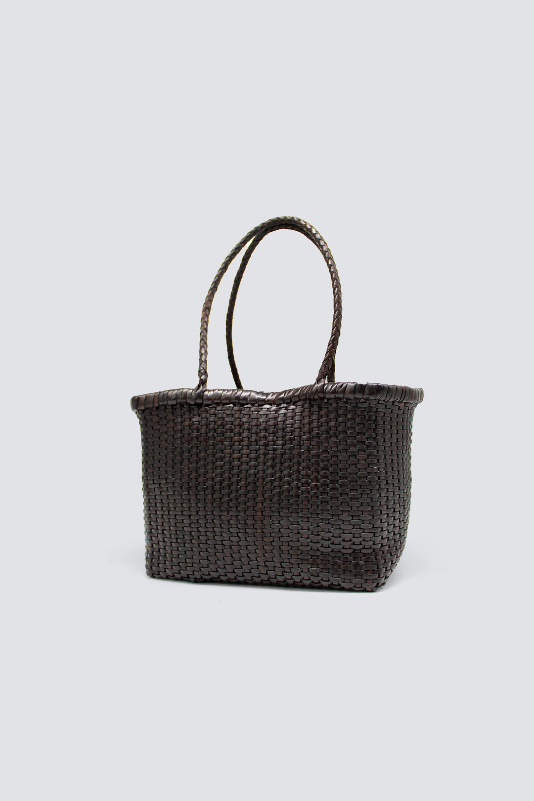 Dragon Diffusion - B Weave Small Dark Brown - Woven Leather Bag Handmade