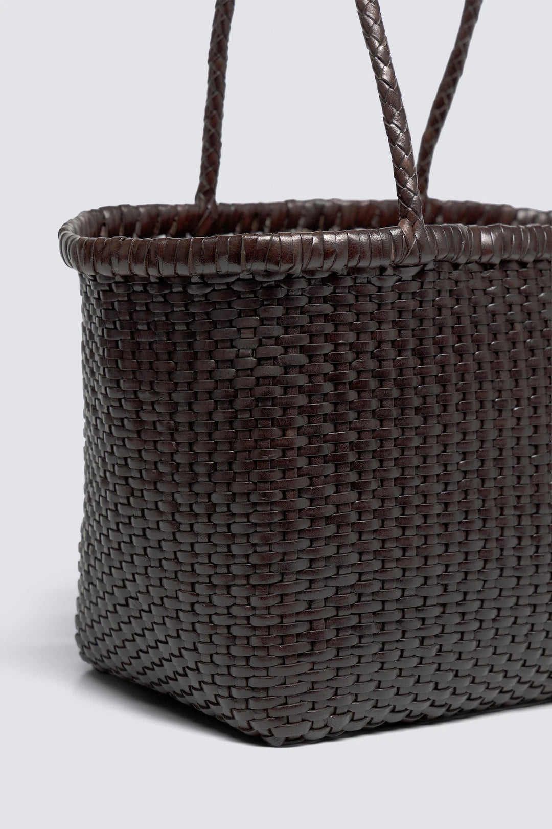 Dragon Diffusion - B Weave Small Dark Brown - Woven Leather Bag Handmade