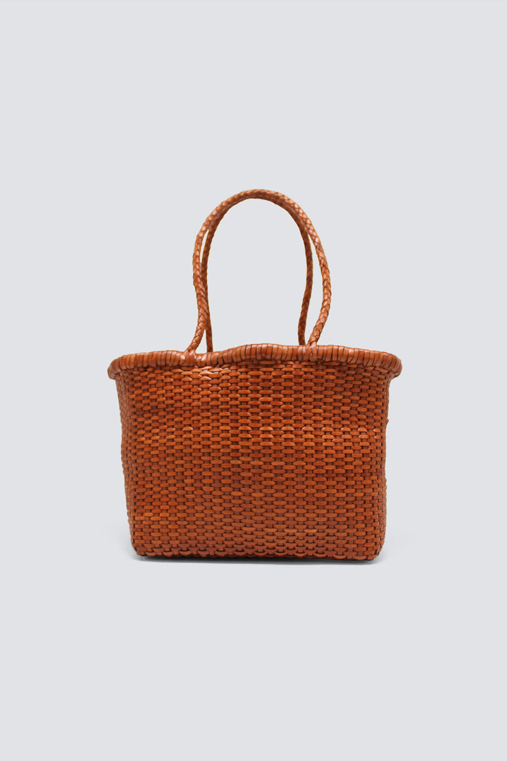 Dragon Diffusion - B Weave Small Tan - Woven Leather Bag Handmade