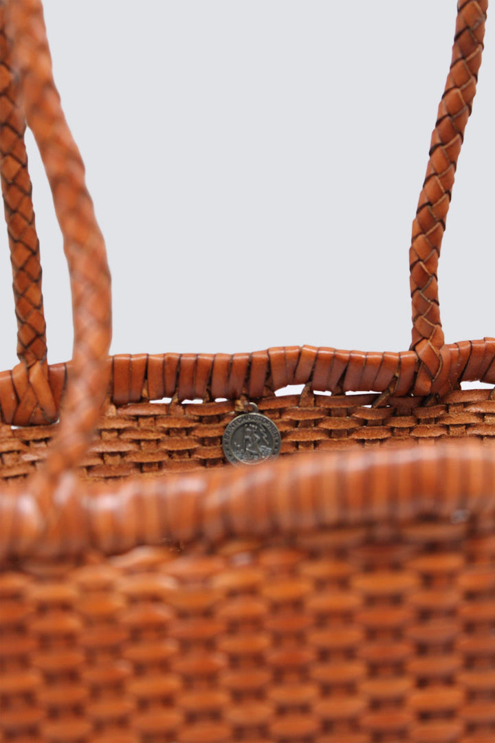 Dragon Diffusion - B Weave Small Tan - Woven Leather Bag Handmade