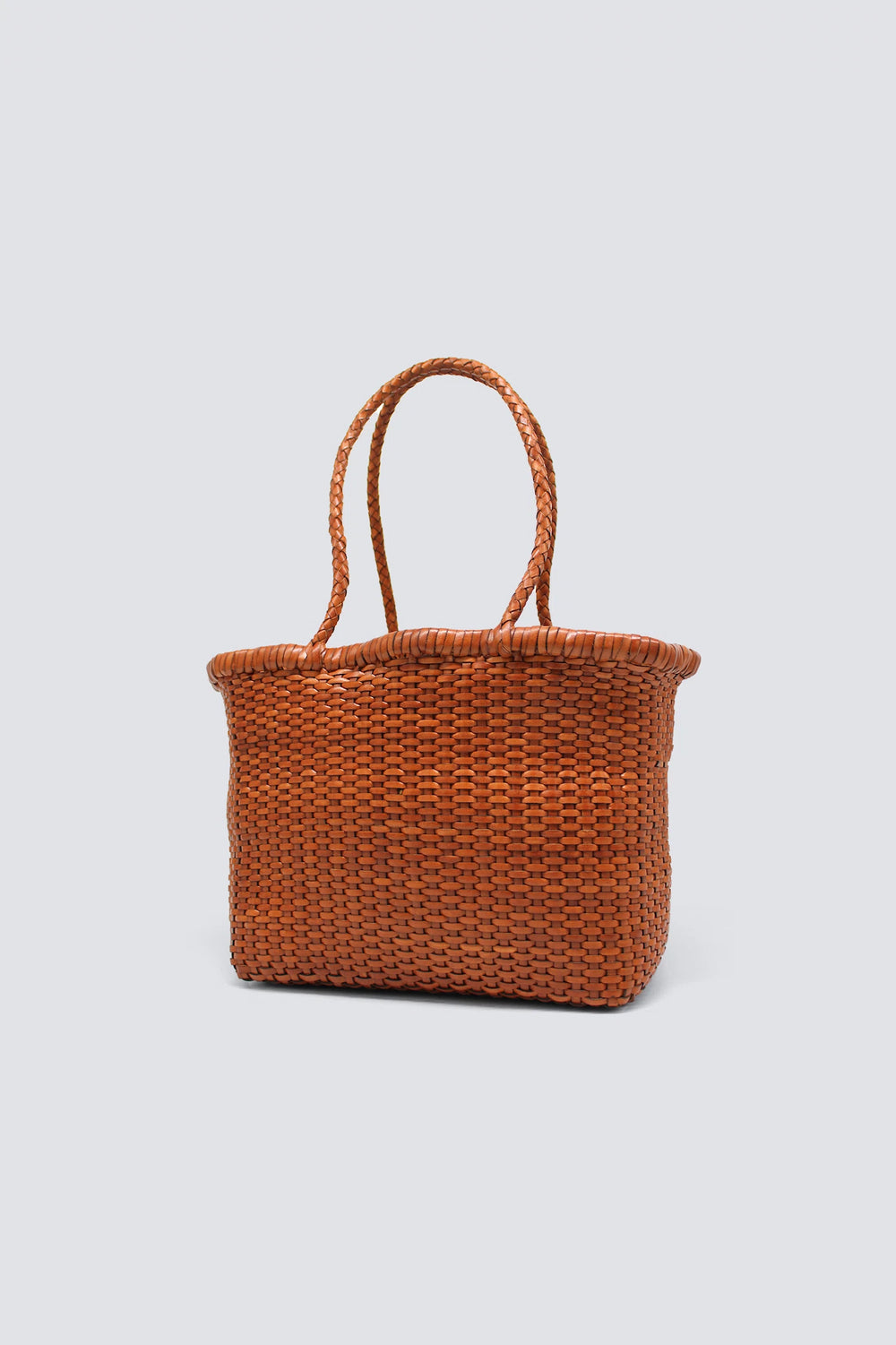 Dragon Diffusion - B Weave Small Tan - Woven Leather Bag Handmade