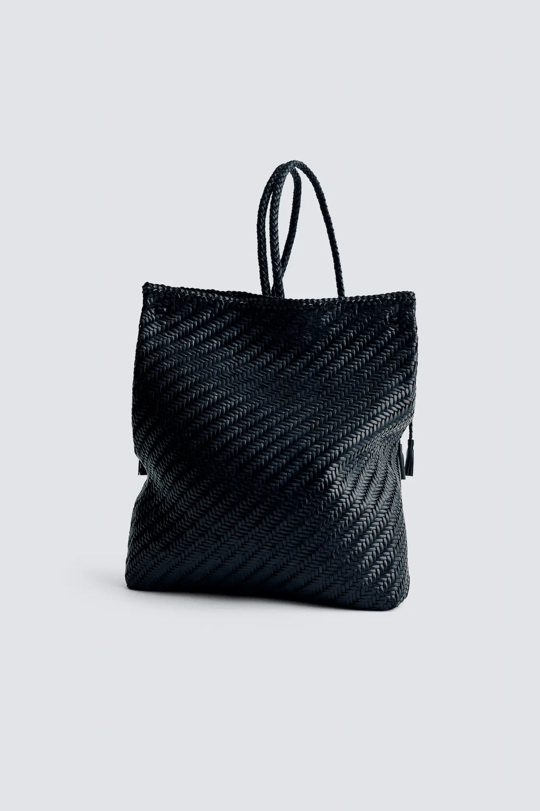 Dragon Diffusion - Backpack Black - Woven Leather Bag Handmade