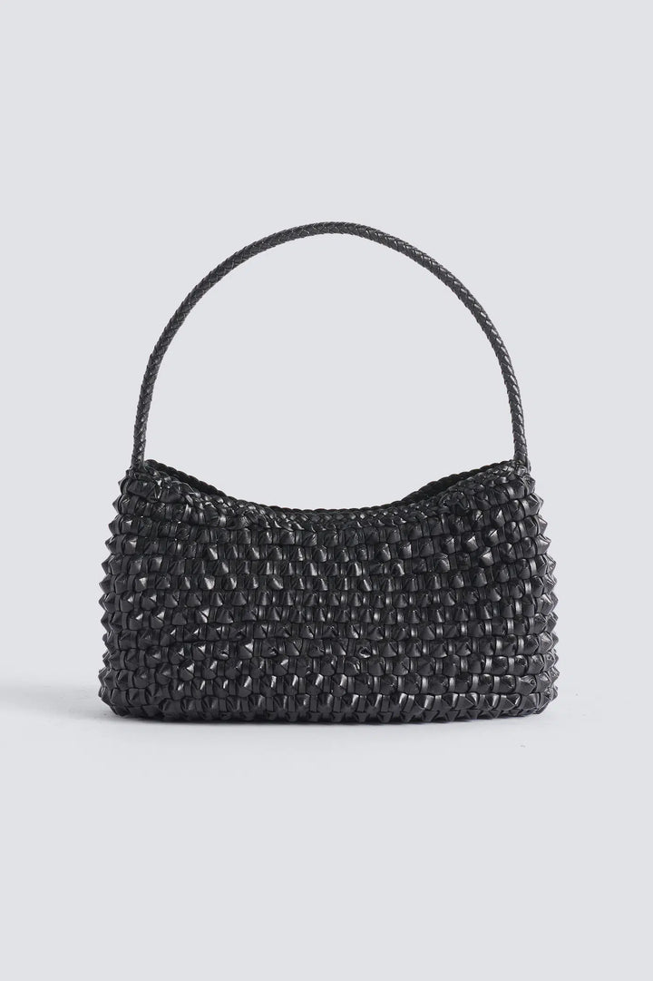 Dragon Diffusion - Basil Cactus Black - Woven Leather Bag Handmade