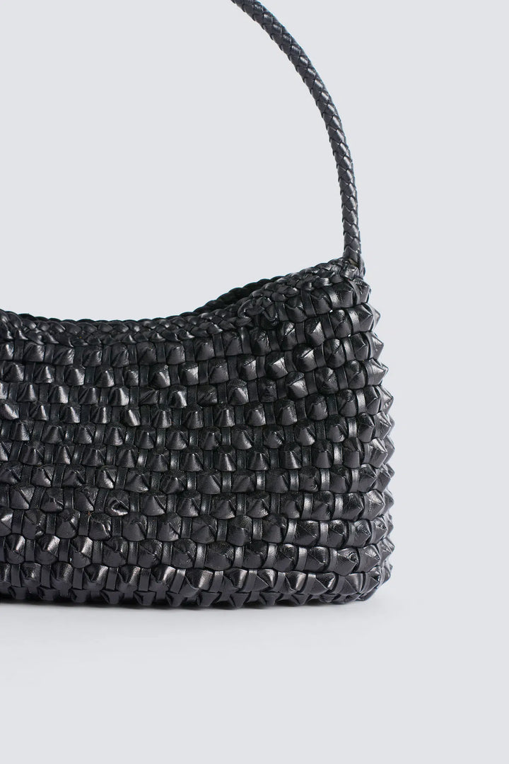 Dragon Diffusion - Basil Cactus Black - Woven Leather Bag Handmade