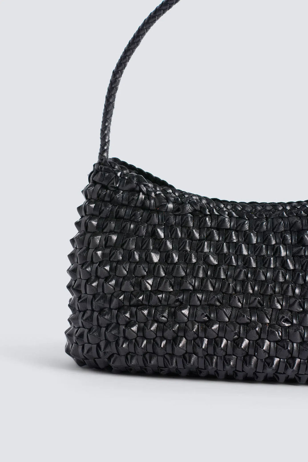 Dragon Diffusion - Basil Cactus Black - Woven Leather Bag Handmade